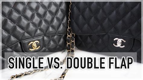 chanel maxi single flap vs double flap|chanel classic double flap medium.